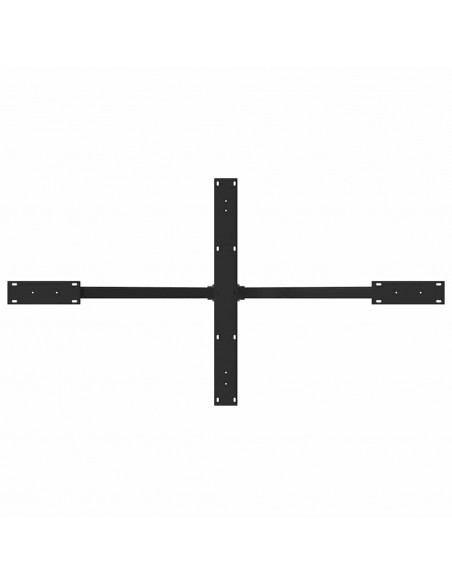 Gamba per Tavolo da Pranzo a Forma di Ragno Nero 150x78x(72-73) cm Acciaio