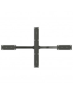 Gamba per Tavolo da Pranzo a Forma di Ragno Antracite 120x68x(72-73) cm Acciaio