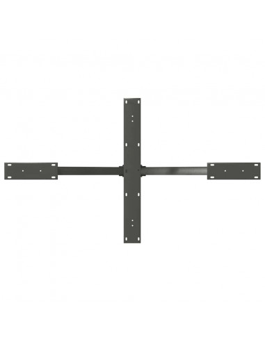 Gamba per Tavolo da Pranzo a Forma di Ragno Antracite 120x68x(72-73) cm Acciaio