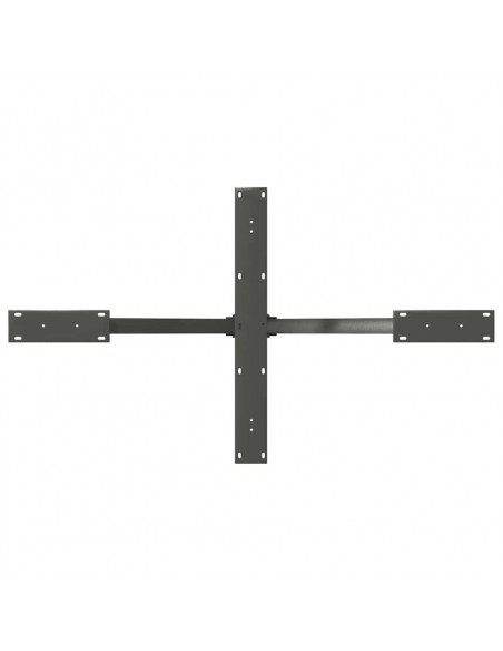 Gamba per Tavolo da Pranzo a Forma di Ragno Antracite 120x68x(72-73) cm Acciaio