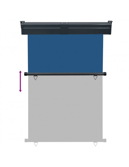 Tendalino Laterale per Balcone 125x250 cm Blu
