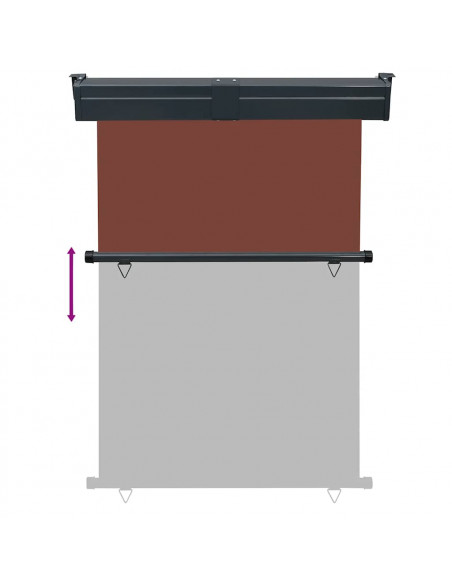 Tendalino Laterale per Balcone 125x250 cm Marrone