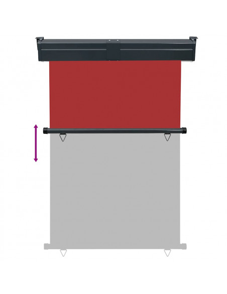 Tendalino Laterale per Balcone 125x250 cm Rosso