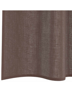 Tende in Voile con Linguetta 2 pz Marrone