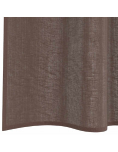 Tende in Voile con Linguetta 2 pz Marrone