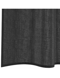 Tende in Voile con Linguetta 2 pz Nero