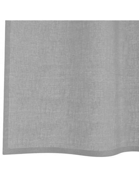 Tende in Voile con Occhielli 2 pz Grigio Chiaro 140x140 cm