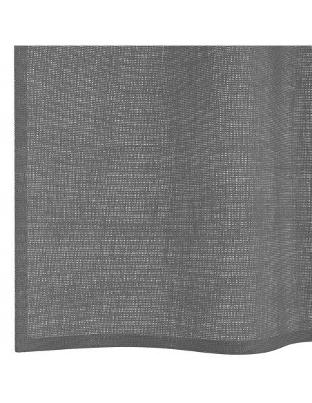 Tende in Voile con Occhielli 2 pz Grigio Scuro 140x140 cm
