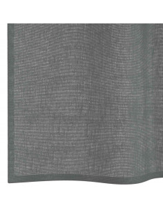 Tende in Voile con Occhielli 2 pz Grigio Scuro 140x175 cm