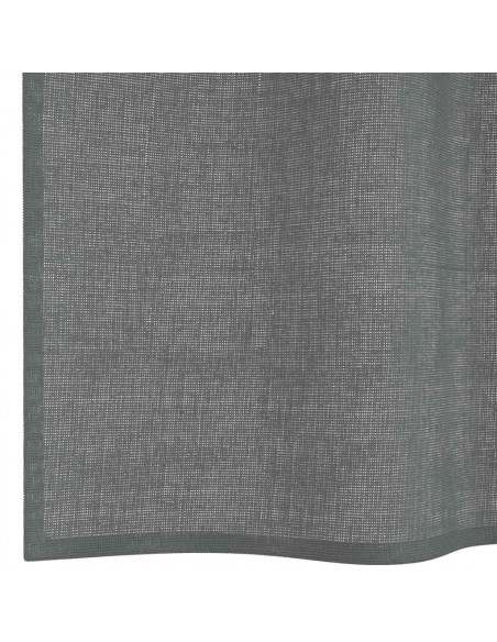 Tende in Voile con Occhielli 2 pz Grigio Scuro 140x245 cm
