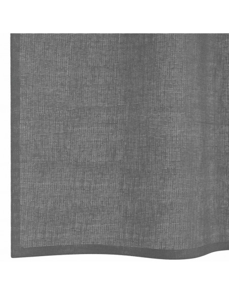 Tende in Voile con Occhielli 2 pz Grigio Scuro 140x260 cm