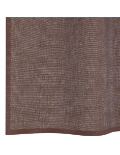 Tende in Voile con Occhielli 2 pz Marrone 140x175 cm