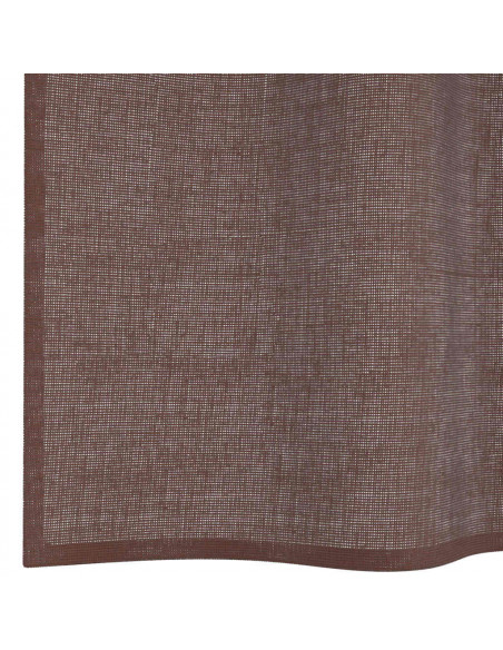 Tende in Voile con Occhielli 2 pz Marrone 140x175 cm