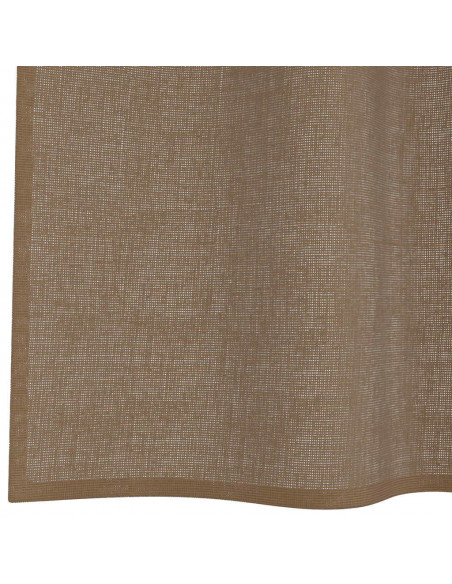 Tende in Voile con Occhielli 2 pz Marrone Chiaro