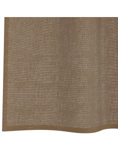 Tende in Voile con Occhielli 2 pz Marrone Chiaro