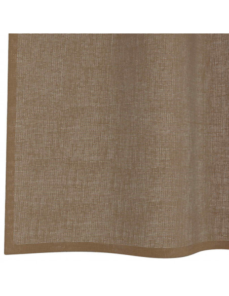 Tende in Voile con Occhielli 2 pz Marrone Chiaro
