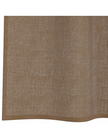 Tende in Voile con Occhielli 2 pz Marrone Chiaro