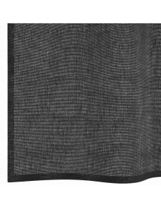 Tende in Voile con Occhielli 2 pz Nero 140x300 cm