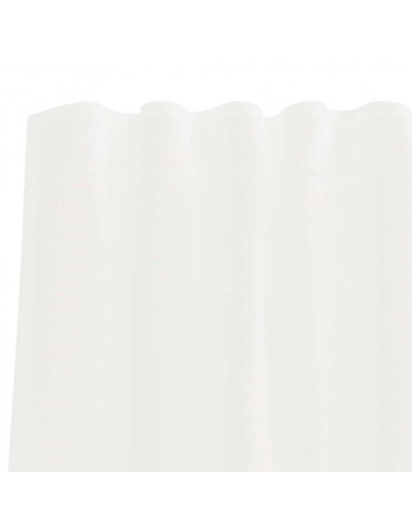 Tende in Voile con Passanti 2 pz Bianco 140x245 cm