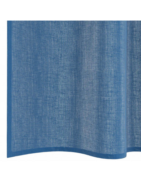 Tende in Voile con Passanti 2 pz Blu Reale 140x140 cm