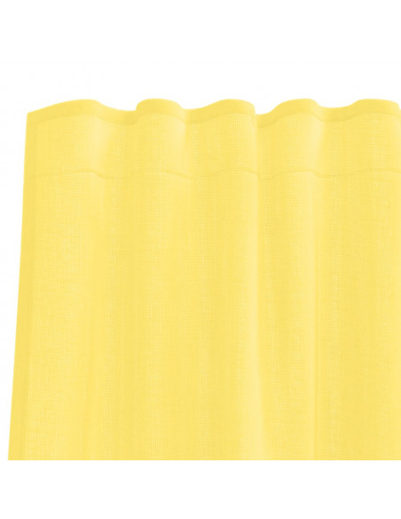 Tende in Voile con Passanti 2 pz Giallo 140x175 cm