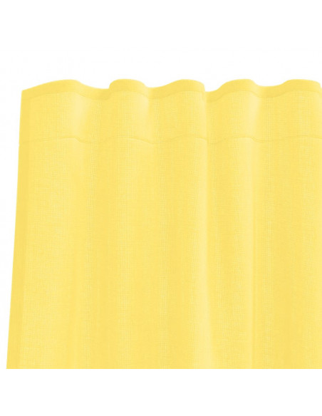 Tende in Voile con Passanti 2 pz Giallo 140x245 cm