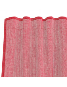 Tende in Voile con Passanti 2 pz Rosso Vino 140x260 cm