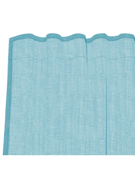 Tende in Voile con Passanti 2 pz Turchese 140x175 cm