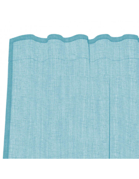 Tende in Voile con Passanti 2 pz Turchese 140x245 cm