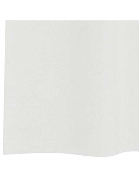 Tende in Voile con Tasche per Aste 2 pz Bianco
