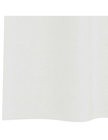 Tende in Voile con Tasche per Aste 2 pz Bianco