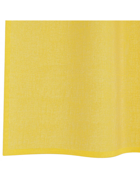 Tende in Voile con Tasche per Aste 2 pz Giallo