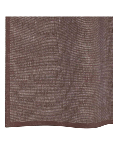 Tende in Voile con Tasche per Aste 2 pz Marrone