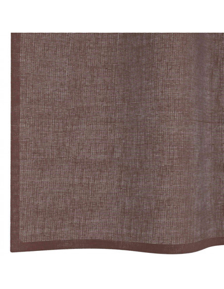 Tende in Voile con Tasche per Aste 2 pz Marrone
