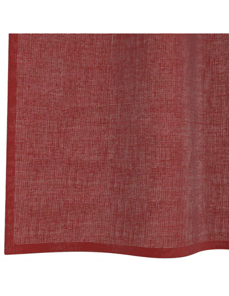Tende in Voile con Tasche per Aste 2 pz Rosso Vino