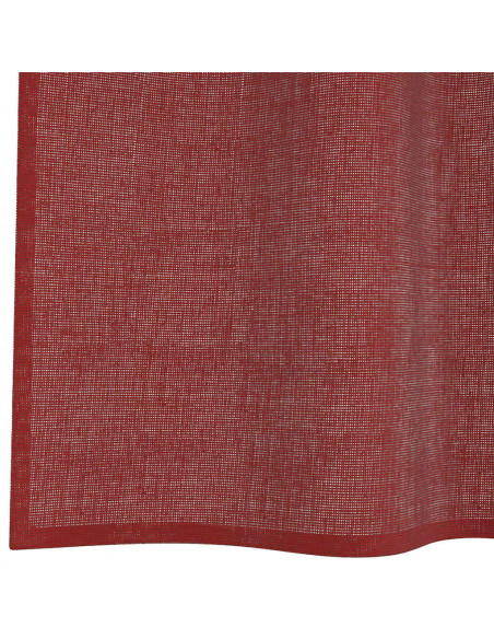 Tende in Voile con Tasche per Aste 2 pz Rosso Vino
