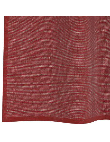 Tende in Voile con Tasche per Aste 2 pz Rosso Vino