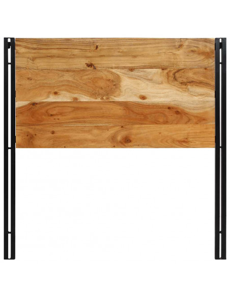 Testiera 100 cm in Legno Massello di Acacia e Ferro