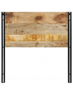 Testiera 100 cm in Legno Massello di Mango e Ferro
