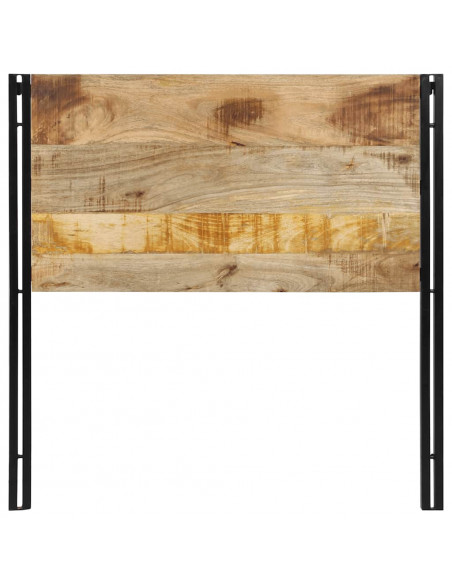 Testiera 100 cm in Legno Massello di Mango e Ferro