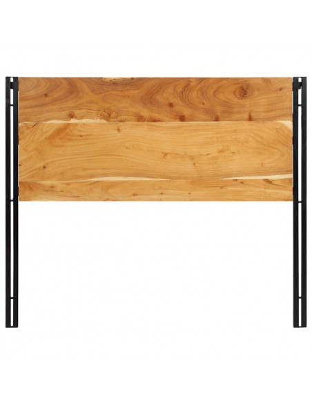 Testiera 120 cm in Legno Massello di Acacia e Ferro