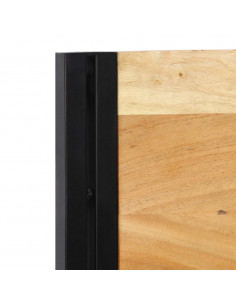 Testiera 200 cm in Legno Massello di Acacia e Ferro