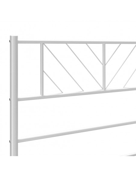 Testiera in Metallo Bianco 140 cm