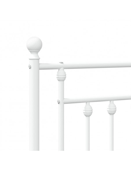 Testiera in Metallo Bianco 140 cm