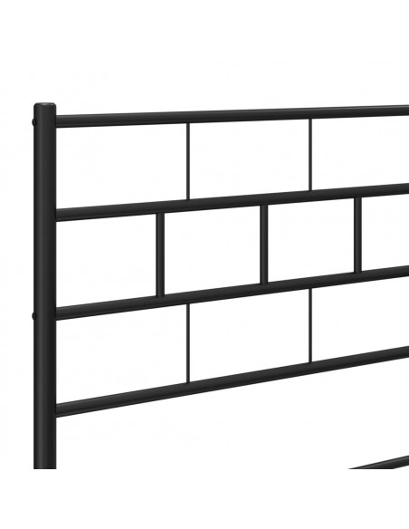 Testiera in Metallo Nero 140 cm
