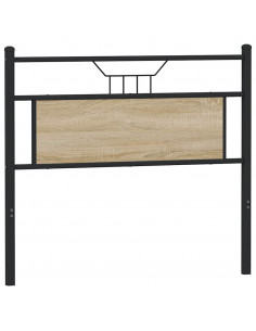 Testiera Rovere Sonoma 100 cm in Legno Multistrato e Acciaio