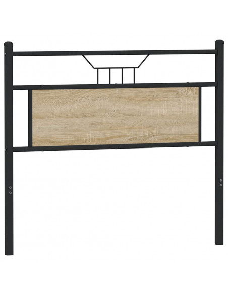 Testiera Rovere Sonoma 100 cm in Legno Multistrato e Acciaio