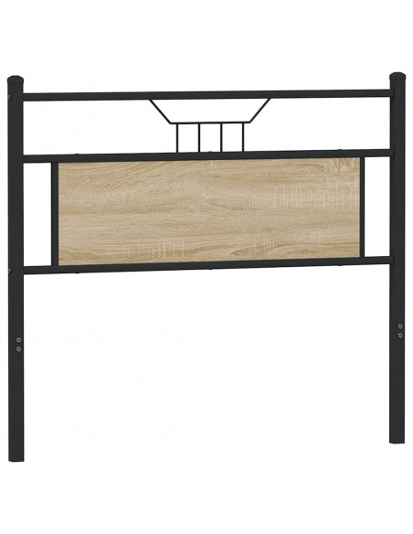 Testiera Rovere Sonoma 107 cm in Legno Multistrato e Acciaio