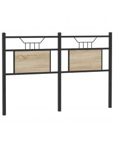 Testiera Rovere Sonoma 137 cm in Legno Multistrato e Acciaio