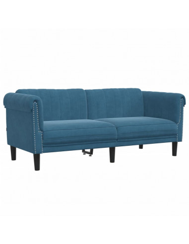 Set di Divani 2 pz Blu in Velluto